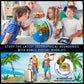 Interactive World Globe for mature-themeds - Large 13 Inch Globe with Stand - Earth Globe with Illuminated Constellations Light Up at Night - Geographic Map for Kids - Educational Learning Gift - Compass to navigate it!