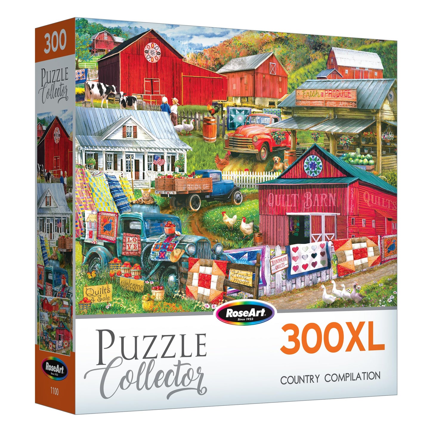 RoseArt Puzzle Collector - 300XL Piece Jigsaw Puzzle for Adults, Multi-colored, Model 1100ZZDD, Perfect for Country Compilation Fans
