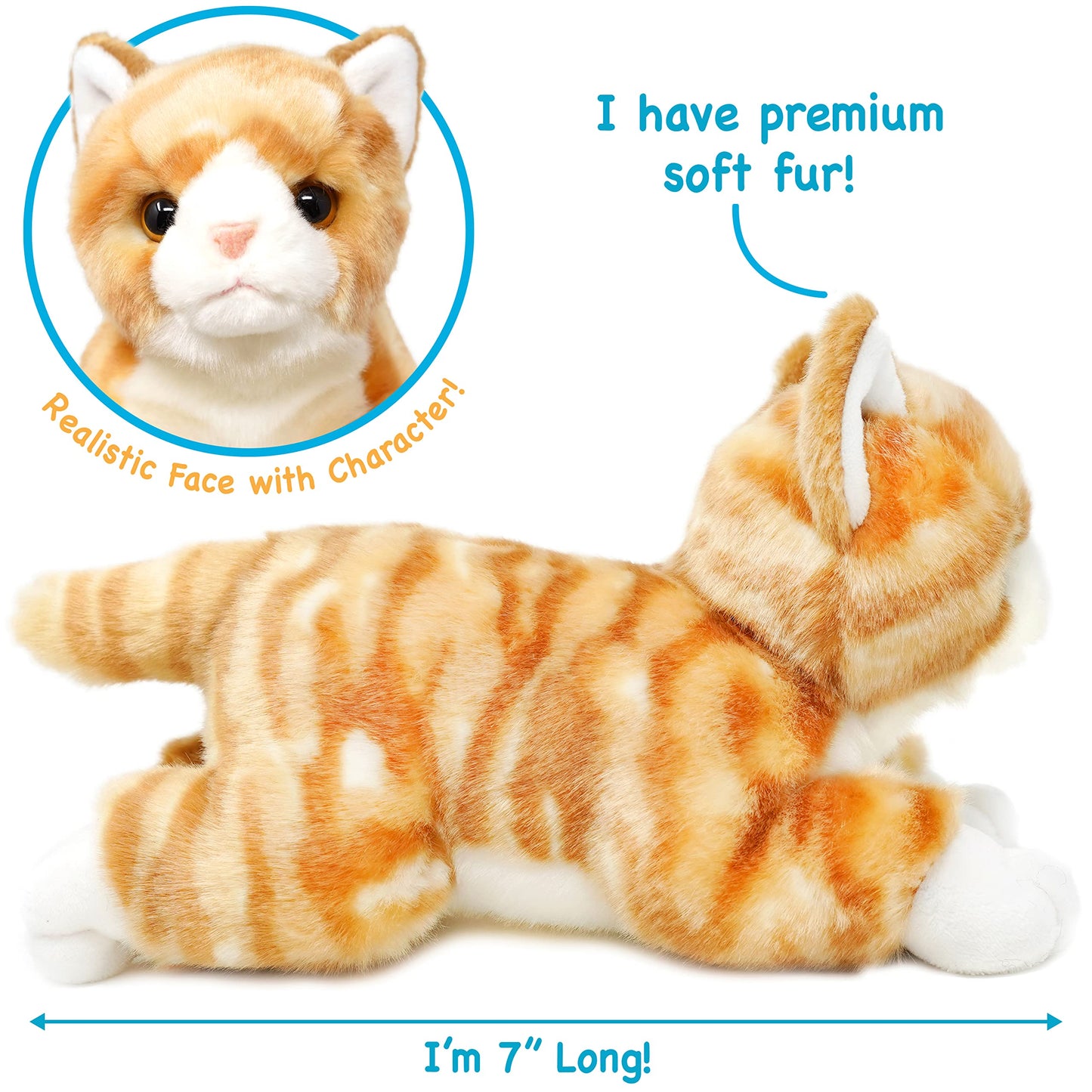 VIAHART Tamarr The Orange Tabby Cat | 10 Inch Stuffed Animal Plush | by TigerHart Toys