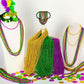 120PCS Mardi Gras Beads, 33'' Beaded Necklace, Purple Gold Green Mardi Gras Accessories, Party Costume Necklaces Parade Throws W
