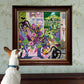 eeBoo 1000 Piece Puzzle - Piece & Love Lavender Kitchen, 23x23 inches, Cardboard, Adult Square Jigsaw with Image Reference Insert