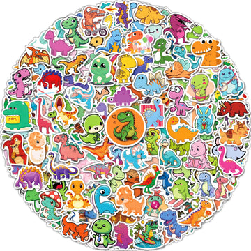 Benresive 300 Pcs Cute Dinosaur Stickers For Kids, Water Bottle Stickers For Kids Waterproof, Vinyl Laptop Kids Stickers Pack, Kids Classroom Prizes For Elementary Students