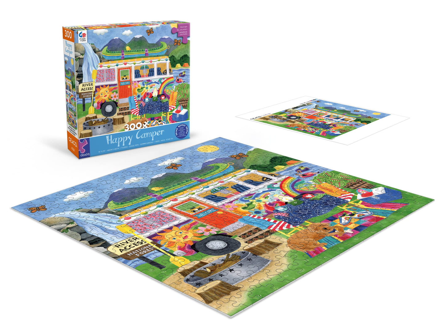 Ceaco - Happy Camper - Waterfall Camper - 300 Piece Jigsaw Puzzle