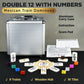 Queensell Mexican Train Dominoes Set With Numbers, Double 12 Dominoes Set For Adults, Mexican Dominoes Train For Adults And Family - Dominos Set 91 Tiles With Aluminum Case (Double 12 Numbers)