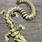 Munnygrubbers - Xl 26' Crystal Dragon Fidget Toy - Heavy Duty - 3D Printed Flexible Articulating Dragon Plastic Collectible Figurine - Surprise Egg Compatible - (Bronze Dragon)