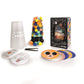 CMYK The Fuzzies Stacking Game - Multicolor Soft Fuzzballs Tower, 5x5x10 inches, Model 6920, Acrylic Material