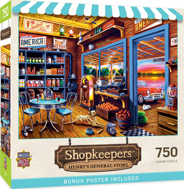 Masterpieces 750 Piece Jigsaw Puzzle For Adults And Family - Henry'S General Store - 18'X24'