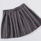 Girl'S School Uniform Plaid Pleated Costumes Skirts (M, Grey Mixed White)