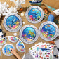 Frienda 48 Set Summer Craft Kit Cruises Under The Sea Sticker Crafts Bulk DIY Ocean Sea Animals Scene Stickers Shark Clown Fish