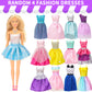 Style Shine 52 Pcs Doll Clothes And Accessories,2 Wedding Gowns 6 Fashion Dresses 2 Set Casual Outfits Top And Pant 2 Swimsuit,2