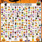 Upins Halloweens Stickers For Kids, 12 Sheets 3D Happy Halloween Stickers Cute Puffy Stickers Ghost Pumpkin Skull Bat Spider Foam Stickers For Halloween Party Favors Scrapbooking Diy Crafts