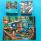 300 Pieces Jigsaw Puzzles For Adults - Puzzles For Kids Ages 6-8 8-10 10-12 - Large Piece Puzzles For Seniors - Woodland Caravan Camping
