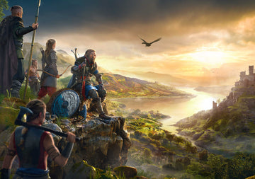 Good Loot Assassins Creed Valhalla Vista Of England Puzzles Premium Box Sack Poster Computer Game Puzzles For Teenagers And Adul