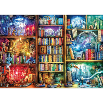 Fantasy Books Puzzles For Adults 1000 Pieces Magic Library Wonderland Puzzle For Adults Hard Colorful Jigsaw Puzzles 1000 Pieces
