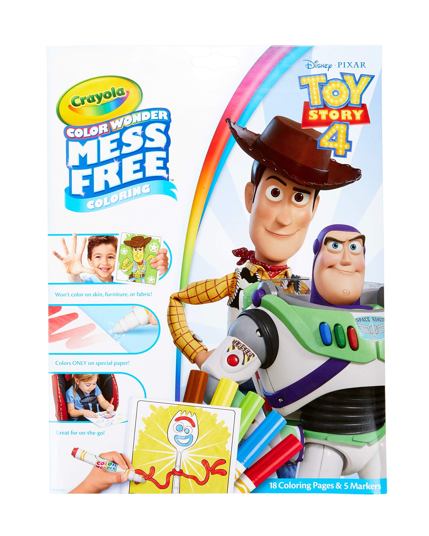 Crayola Color Wonder Toy Story Coloring Pages Set - Mess Free, 23 Pieces, Multicolor, Ideal Gift for Kids Age 3-6, Model 75-7008