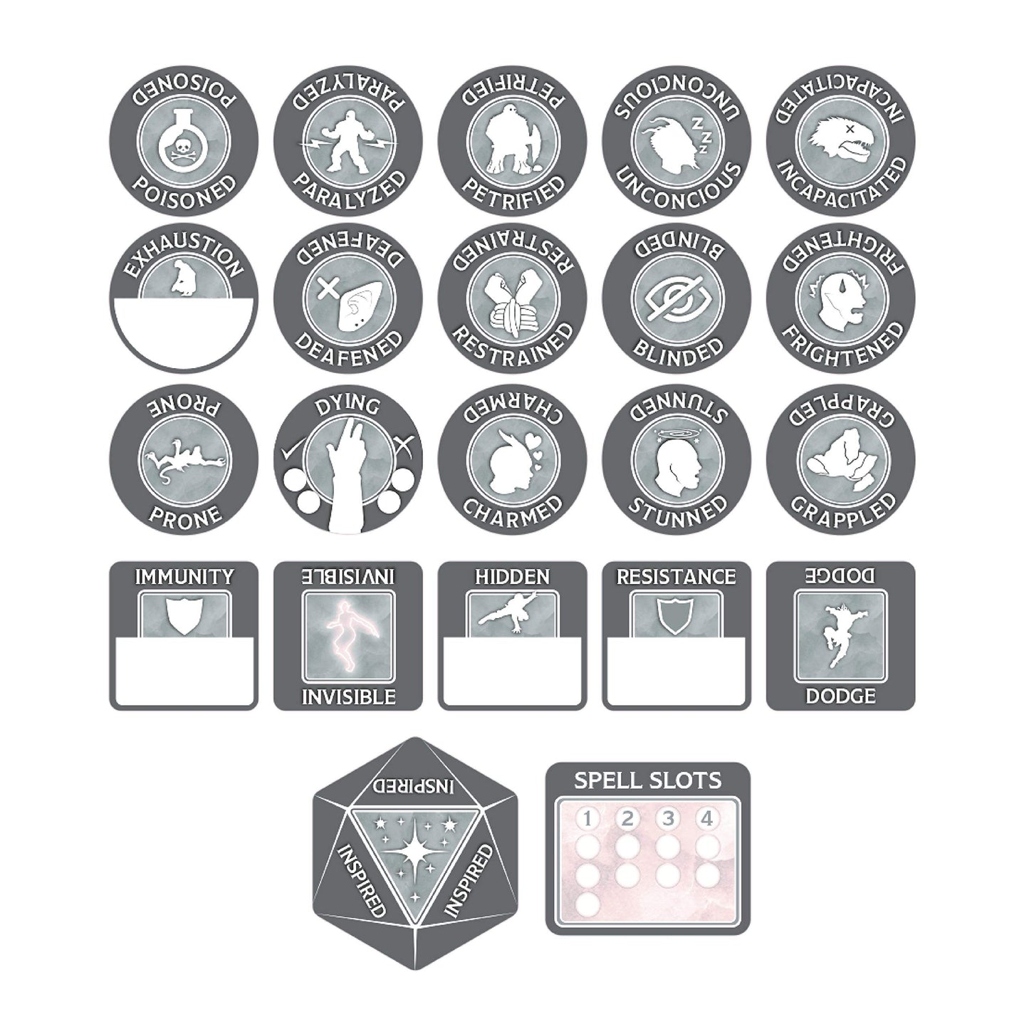 Gale Force Nine Fighter Token Set, Multi