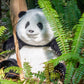 Chongker Panda Plush Stuffed Animal, 16.5" Handmade Lifelike Toy, 4.6lbs Black and White Giant Panda, Model ZuoPanda04-WS