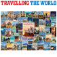 1000 Piece Jigsaw Puzzle, Travelling The World Postcard Collage Puzzle
