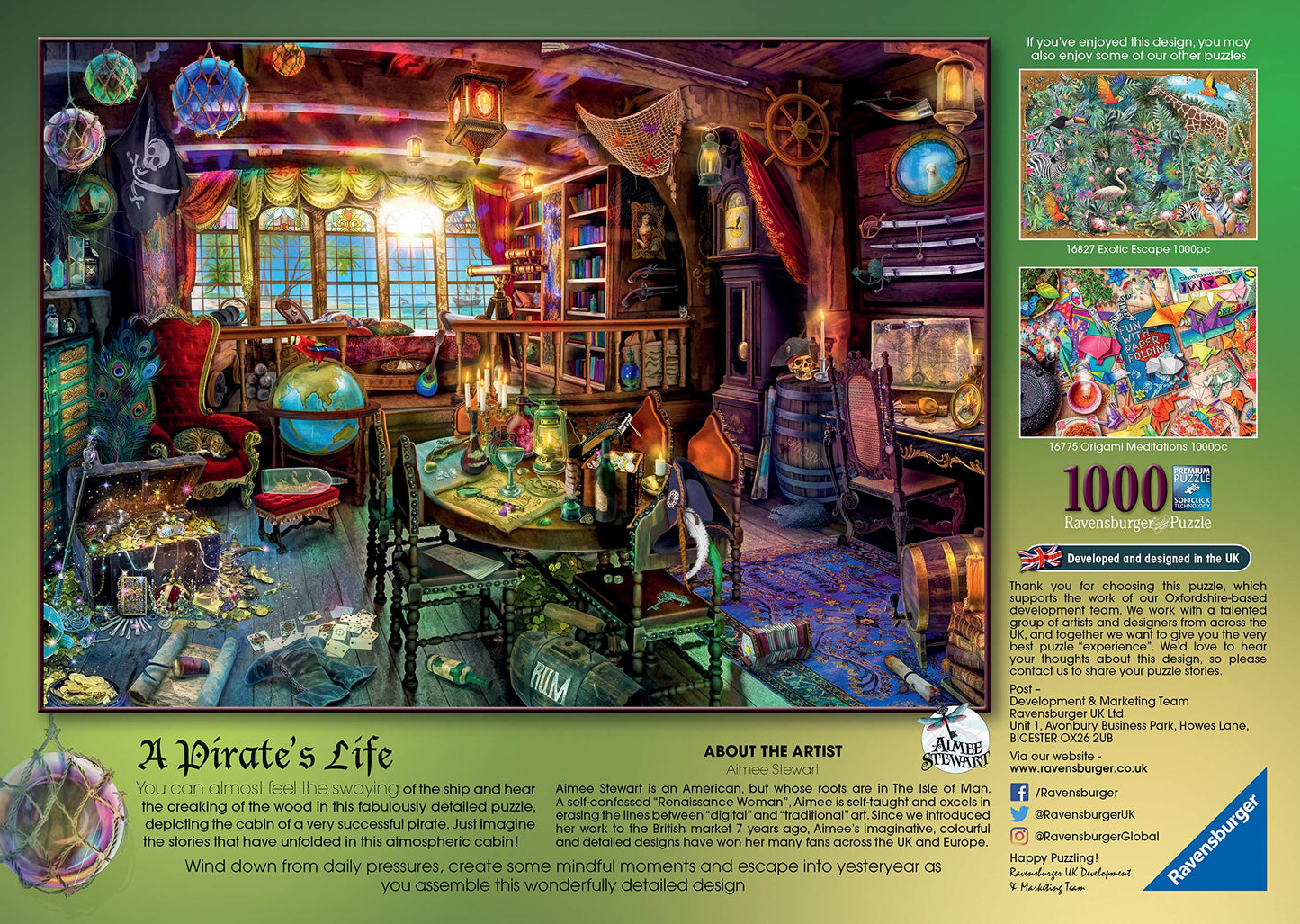 Ravensburger Aimee Stewart A Pirate’S Life 1000 Piece Jigsaw Puzzle For Adults & Kids Age 12 Years Up