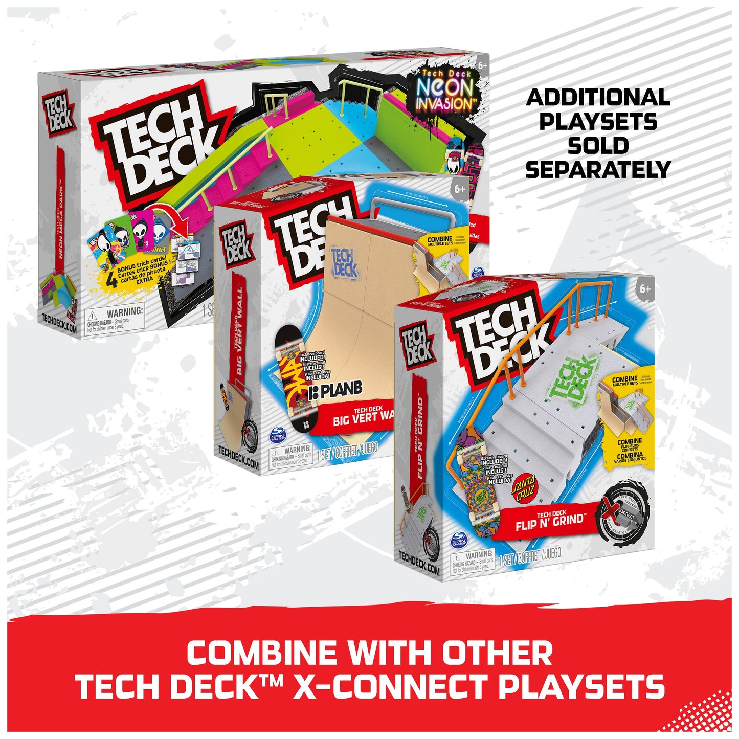 TECH DECK  Flip N Grind X-Connect Park Creator  Customizable and Buildable Ramp Set with limited availability Fingerboard  Kids Toy for Boys and Girls Ages 6 and up
