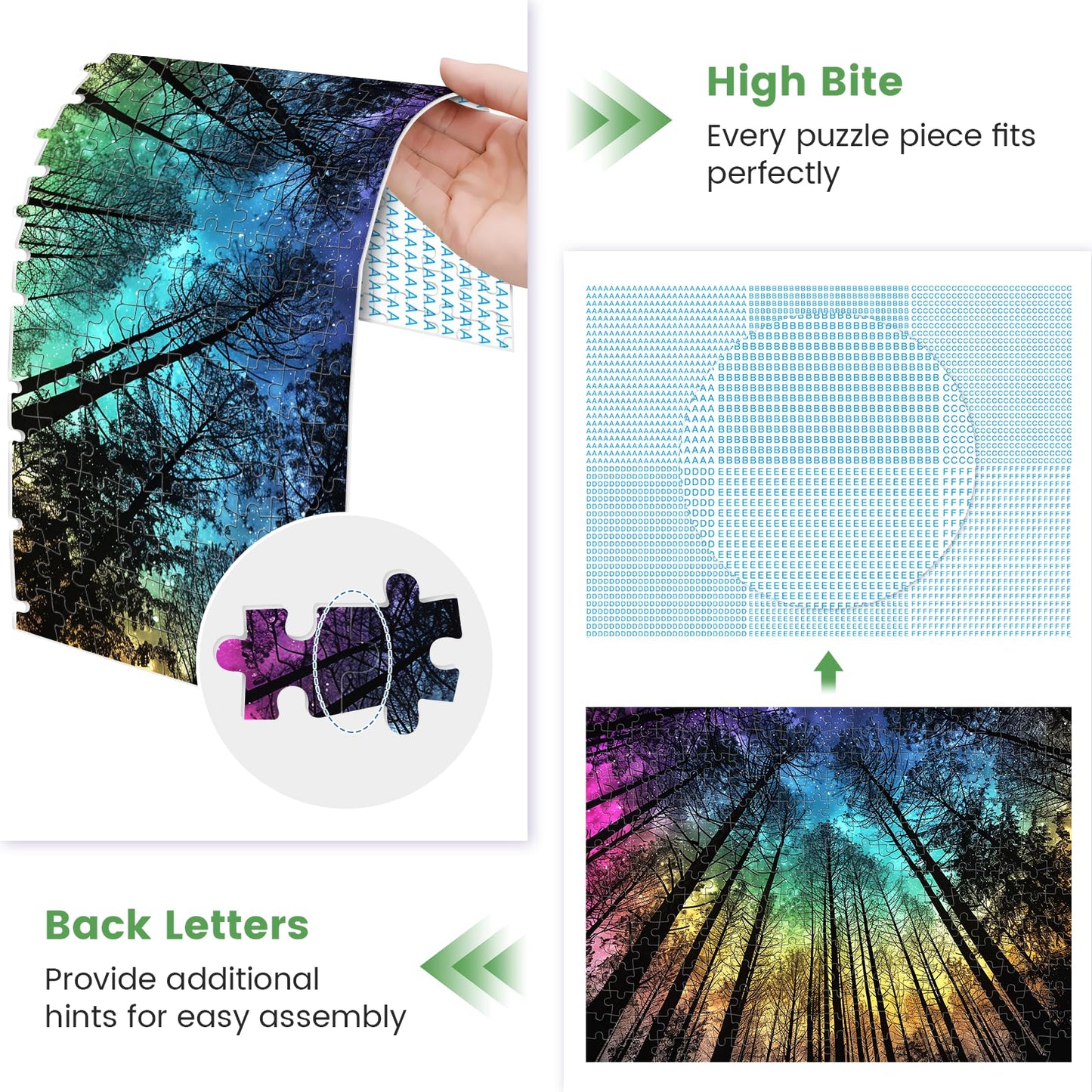 300 Pieces Puzzles For Adults | Aurora Forest Jigsaw Puzzles | Large 300 Piece Puzzle For Children Adults Seniors | Sturdy,Safe | Engaging & Educational Toys Great Gift For Boys Girls 20.5 X 15 In