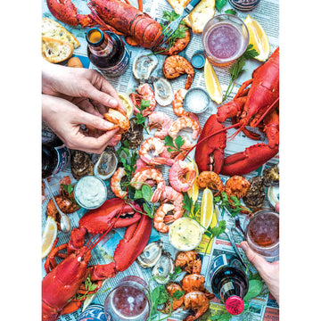 RoseArt 1000 Piece Jigsaw Puzzle - Dennis Prescott Summer Vibe Seafood, Multi-colored, Cardboard, Model 6600ZZE