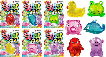 Ja-Ru's Splat Pets - Animal Stress Balls (6 Splat Animals Assorted). Sensory Fidget styrofoam beads for Kids and mature-themed. Squeeze Toys Party Favors Christmas Stocking Stuffers. 5302-6s