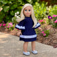 Navy Blue - 18 inch Doll Dress (Doll Not Included) (Shoes not Included)