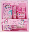 Sillyme Unicorn 8 In1 Mix Stationery Gift Set For Girls Kids - Pink - Pencil Box, Pencil, Eraser,Crayons