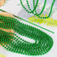 Huskein Mardi Gras Beads, 120 PCS Mardi Gras Accessories, 33 IN Green Bead Necklaces, St Patricks Day Parade Throws Bulk Party B