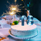 Blue 18th Birthday Candles, Number 18 Cake Topper for Birthday Decorations Party Decoration