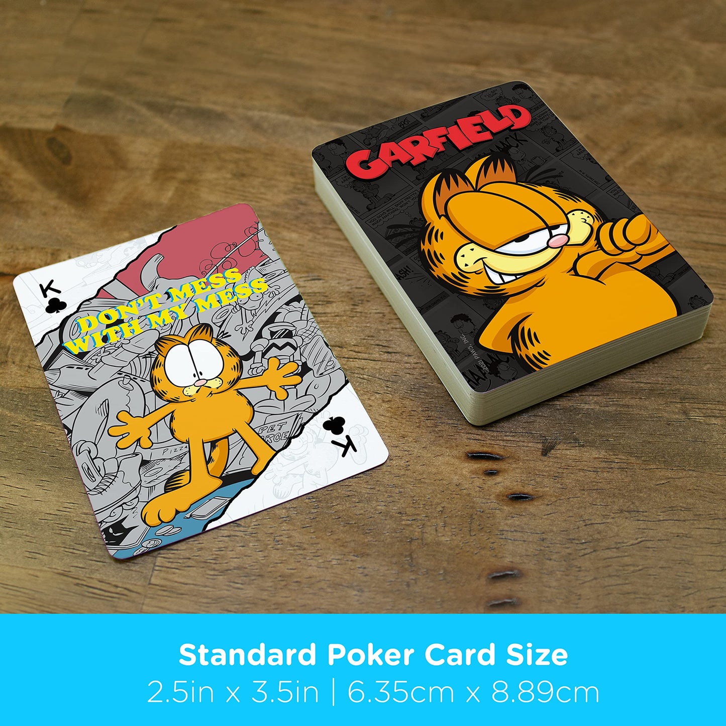 Aquarius Garfield Playing Cards - Garfield Themed Deck Of Cards For Your Favorite Card Games - Officially Licensed Garfield Merc