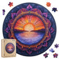 Wooden Jigsaw Puzzles Sunset,200Pcs,12.4X11.4In,Medium,Wooden Puzzles For Adults,Unique Shape Animal Adult Puzzles,Irregular Woo