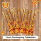 Tiamon 3 Pcs Fall Decoration Indoor Thanksgiving Fall Tablecloth Wood Grain Autumn Leave Party Table Cover Autumn Harvest Tablec