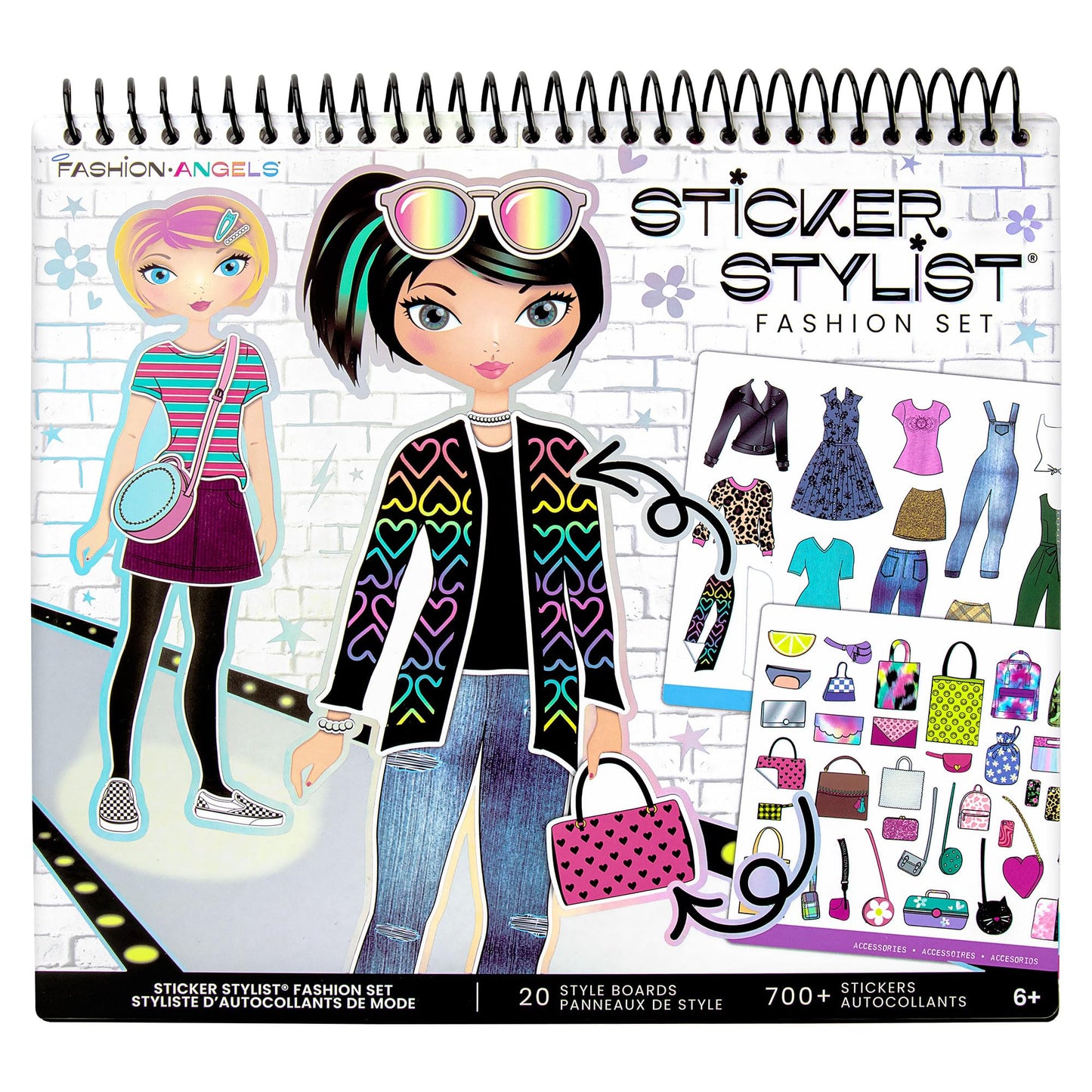 Fashion Angels Designer Kit - Fashion Activity Book with 700+ Stickers for Girls Ages 6+ - Perfect Road Trip Essentials