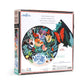 Eeboo: Piece And Love Still Life With Flowers 500 Piece Round Circle Jigsaw Puzzle, Puzzle For Adults And Families, Glossy, Sturdy Pieces And Minimal Puzzle Dust