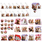 NOSAKUYA 28 Pack Cat & Dog Lovers Valentines Card & Keychains Set for Kids School Classroom Exchange Gift Boys Girls Party Favo