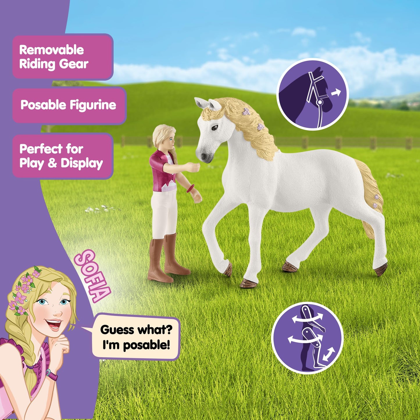 Schleich Horse Club — Sofia And Blossom 10 Piece Horse Club Play Set With Rider And Andalusian Mare, Horse Toys For Girls And Boys Ages 5-12