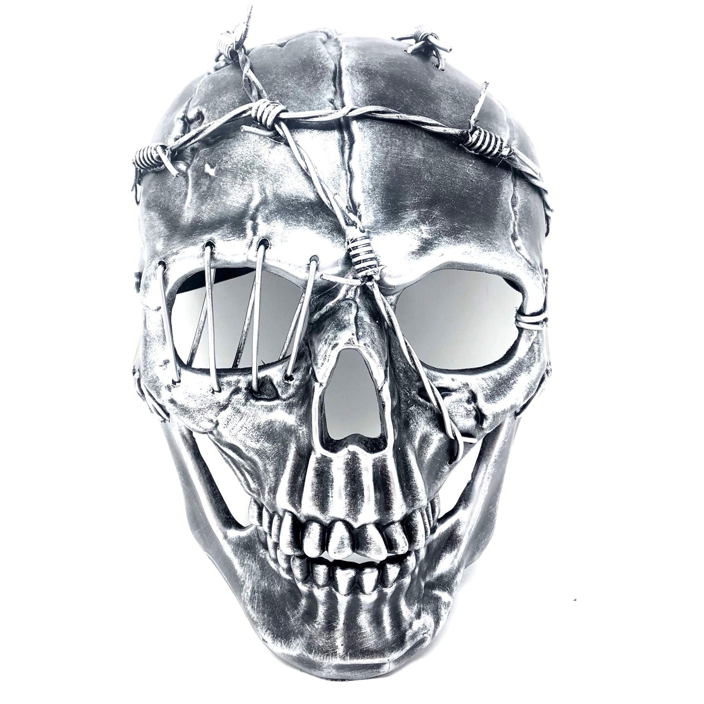 STORM BUY ] Steampunk Style Metallic Scary Horror Skeleton Mask for Halloween Costume Cosplay Party (Silver)
