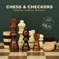 15-Inch Magnetic Chess Set - 2 In 1 Chess And Checkers Board Game For Adults And Kids - Tournament Chessboard With Wooden Pieces - Free E-Book With Chess Puzzles
