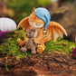 Top Collection Solar The Red Dragon - Mini Collectible Fantasy Figurine (Good Night Teddy Bear)