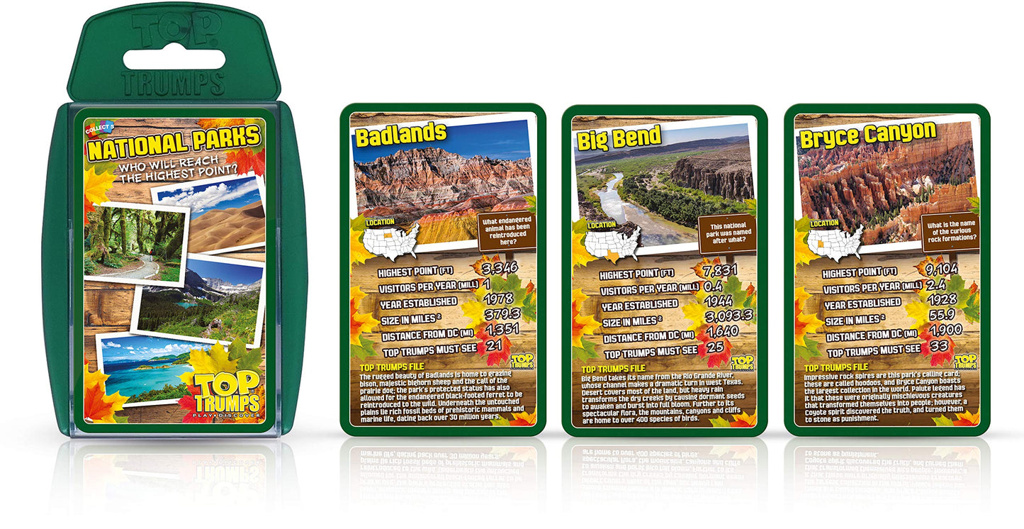National Park Top Trumps Card Game Bundle