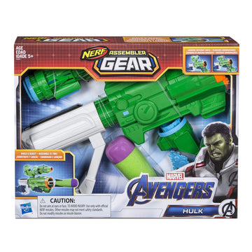 Nerf Avengers Marvel Endgame Hulk Assembler Gear - Green Foam and Plastic - Model E3312