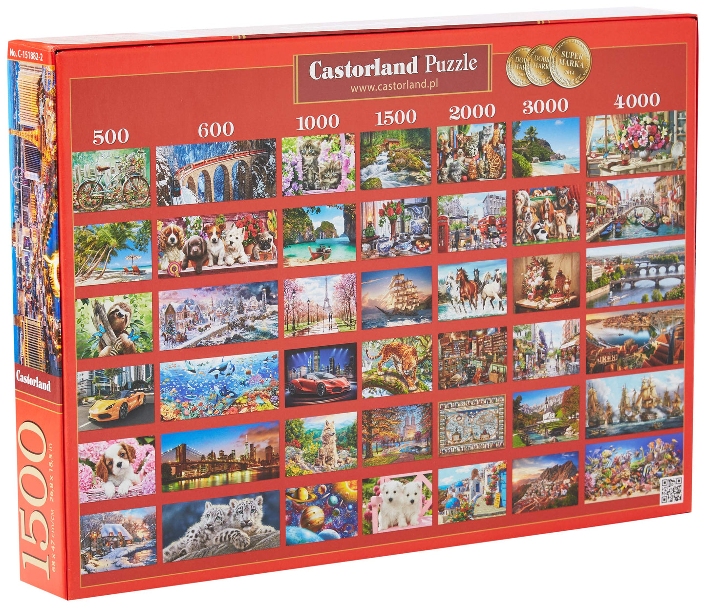 CASTORLAND 1500 Piece Jigsaw Puzzles  Fabulous Las Vegas  USA  mature-themed Puzzles  Castorland C-151882-2