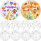 Jinei 12 Sets DIY Thanksgiving Craft Kit for Kids Color Your Own I Am Thankful for Wheel Craft Kit Thanksgiving Sunday School Pa
