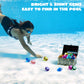 Sloosh Diving Gems Pool Toys, 16 Big Colorful Diamond With Pirate Treasure Chest,Swim Dive Toy For Kids Underwater Gemstone Swimming Training Gift Water Pool Games(Gold)