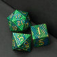 UDIXI DND Metal Dice Set, Polyhedral Dice Set for Role Playing Games, Metal D&D Dice for Dungeons and Dragons (Blue Green-Golden