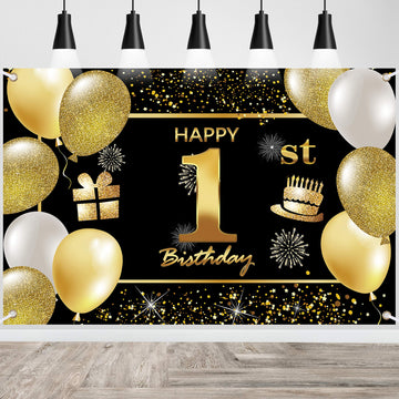 1St Happy Birthday Banner Birthday Decorations For Men Birthday Party Decorations Birthday Backdrop
