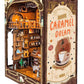 STRUCWOOD Book Nook Kit-DIY Dollhouse Kit Wooden Miniature Studio with Dust Cover Bookshelf Decor 3D Puzzle Book Nooks for Adult
