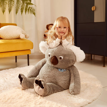 Ikasa Large Koala Stuffed Animal Giant Soft Plush Toy,Cute Huge Jumbo Kawaii Fluffy Plushy Big Size Fat Plushie,Gifts For Kids (Gray, 30 Inches)
